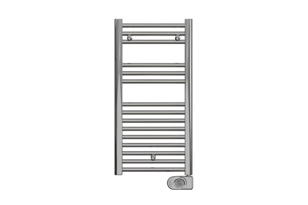 Radiátor Zehnder Aura 79x40 cm, elektrický, s topnou tyčí Musa Eco 150 W, chrom, PBECZ-080-40/MQ