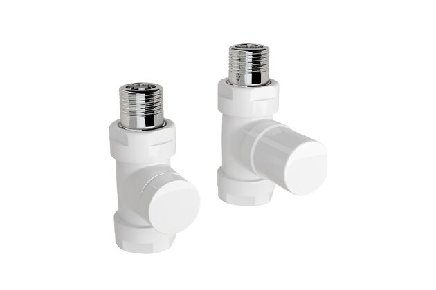 Ventil Zehnder přímý, šroubení pro zpátečku 1/2", Set C, bílá, Z-838941