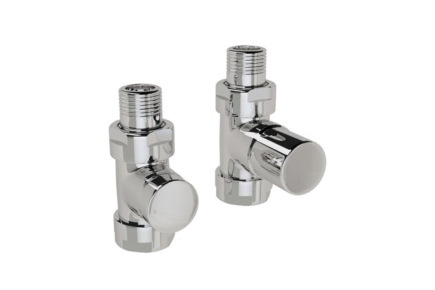 Ventil Zehnder přímý, šroubení pro zpátečku 1/2", Set C, chrom, Z-838948
