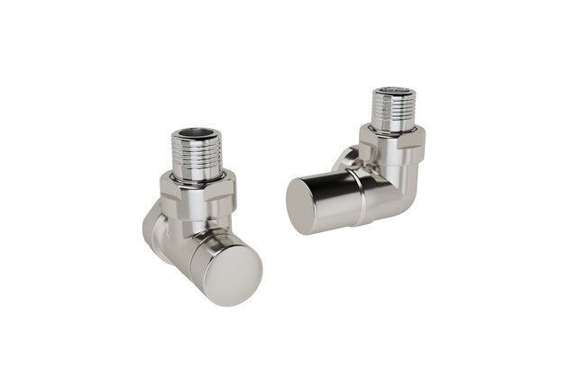 Ventil Zehnder úhlový rohový, rohové šroubení pro zpátečku 1/2", Set G, nerezová ocel, Z-838980