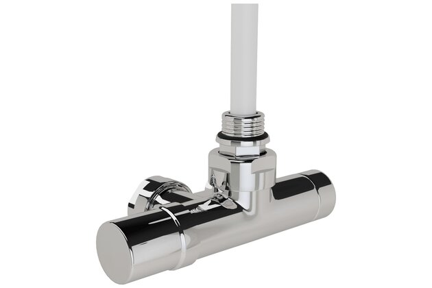 Armatura Zehnder 1-bodová rohová 1/2", s regulační hlavicí vlevo, Set M, chrom, Z-839028