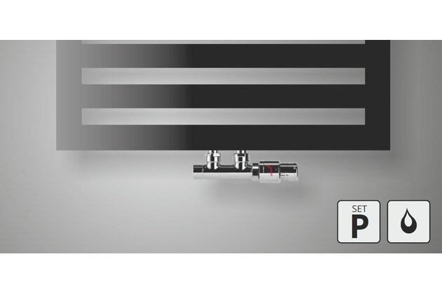 Sada připojení Zehnder pro teplovodní vytápění, Set P, chrom