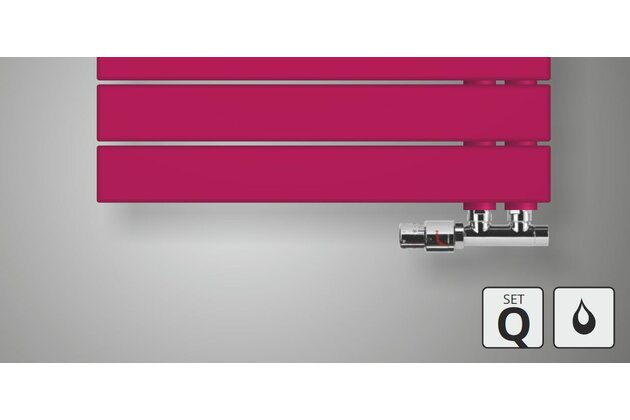 Sada připojení Zehnder pro teplovodní vytápění, Set Q, chrom