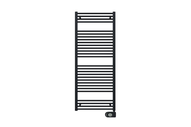 Radiátor Zehnder Aura 154x60 cm, elektrický, s topnou tyčí Musa Eco 1000 W, RAL 9005 černá matná, PBEBZ-150-60/MQ