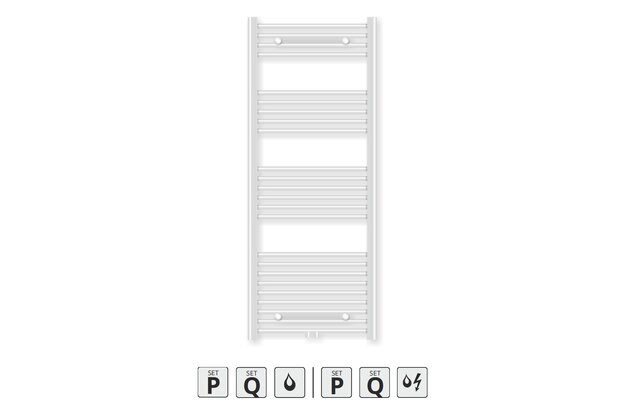 Radiátor Zehnder Metro 150x60, středové připojení, bílá, PUK-150-060-05