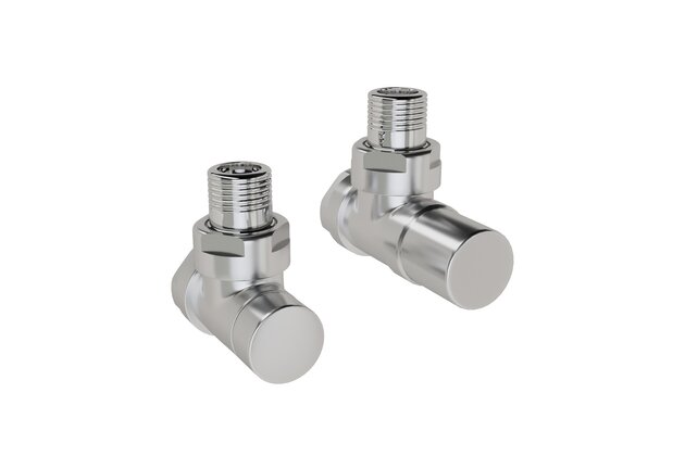 Ventil Zehnder rohový, šroubení pro zpátečku 1/2", Set B, aluminium, Z-838920