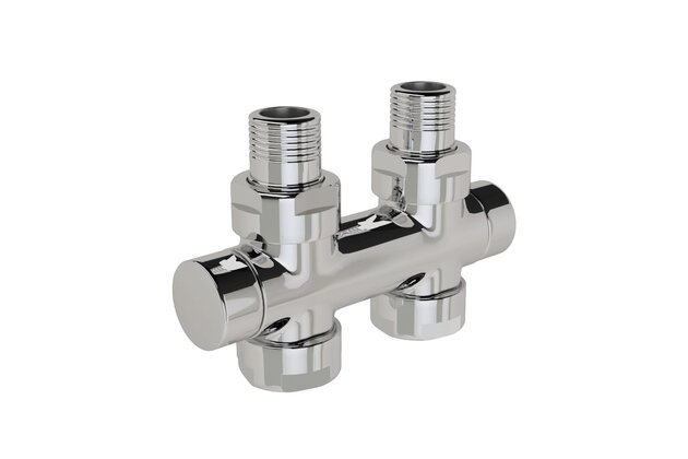 Šroubení Zehnder typu "H", přímé 1/2", Set S, chrom, Z-839158