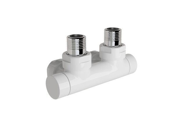 Šroubení Zehnder typu "H", rohové 1/2", Set T, bílá, Z-839161