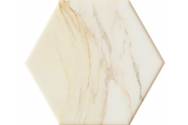 Obklad Tubadzin Flare white hex lesk 11x13