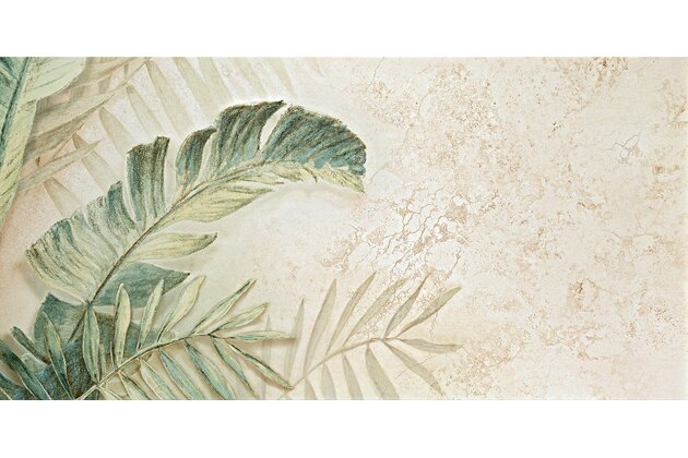 Dekor Tubadzin Alabaster Shine leaves 3B mat rektifikovaný 60x120