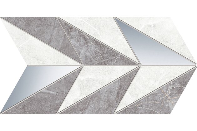 Mozaika Arté Marlena white lesk 19x33