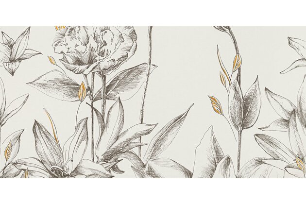 Dekor Tubadzin Velo bianco flowers 3 pololesk rektifikovaný 60x120