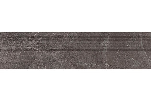 Schodovka Tubadzin Grand Cave graphite mat rektifikovaná 30x120