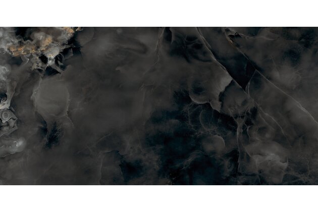 Dlažba Tubadzin Aquamarine black lesk rektifikovaná 60x120