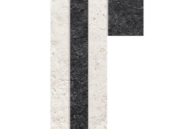 Mozaika Arté Vanilla struktura mat rektifikovaná 20x45