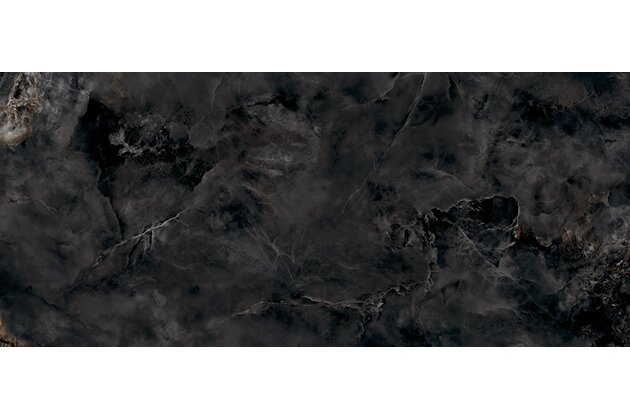 Dlažba Tubadzin Aquamarine black lesk rektifikovaná 120x275