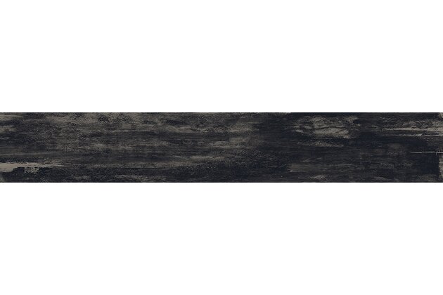 Dlažba Tubadzin Holiday Wood black struktura mat rektifikovaná 19x120