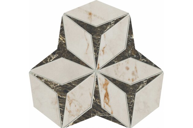 Mozaika Arté Shellstone white lesk rektifikovaná 25x29