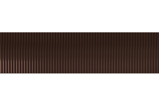 Obklad Tubadzin Groove brown 1 struktura lesk 8x30