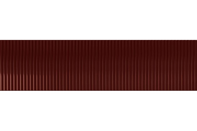 Obklad Tubadzin Groove burgundy 1 struktura lesk 8x30