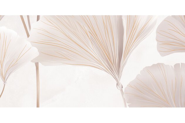 Dekor Tubadzin Albiano leaves left A lesk rektifikovaný 60x120