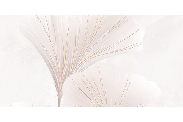 Dekor Tubadzin Albiano leaves left D lesk rektifikovaný 60x120