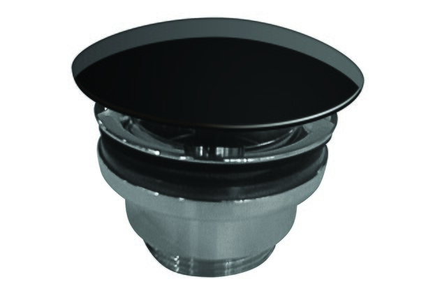 Výpusť 9916NE umyvadlová černá s keram zátkou