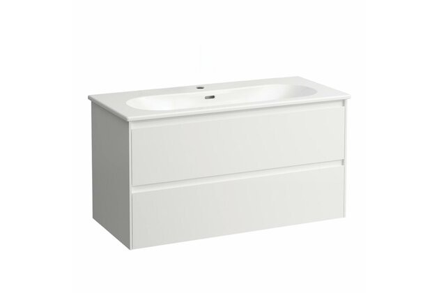 LANI 100 skříňka bílá lesk umyvadlo LUA 100 SLIM H8600882611041