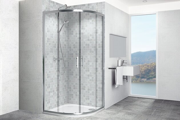 SET LINE KH90 S (Sprchový kout KLSKKH90 S + vanička VIRGO + sifon T90) 90x90x190 V331090N55T29043