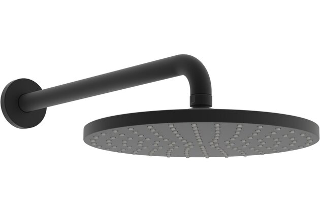 Sprcha hlavová Hansa Viva 250mm s dešťovou sprchou černá mat, 4426020033