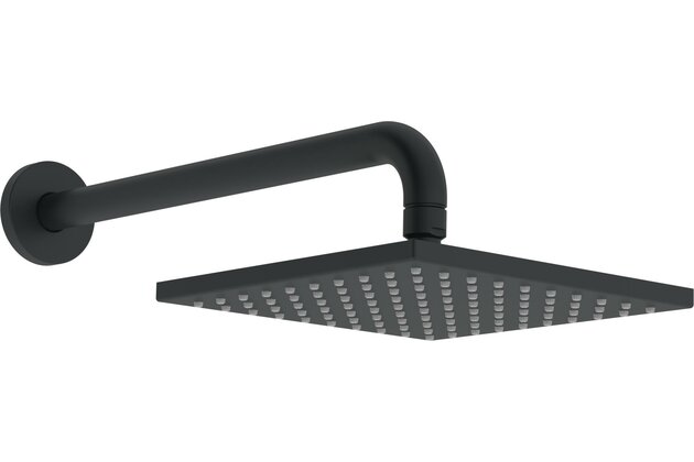 Sprcha hlavová Hansa Viva 200x200mm s dešťovou sprchou černá mat, 426024033