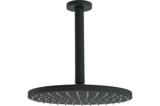 Sprcha hlavová Hansa Viva 250mm s dešťovou sprchou černá mat, 4427020033