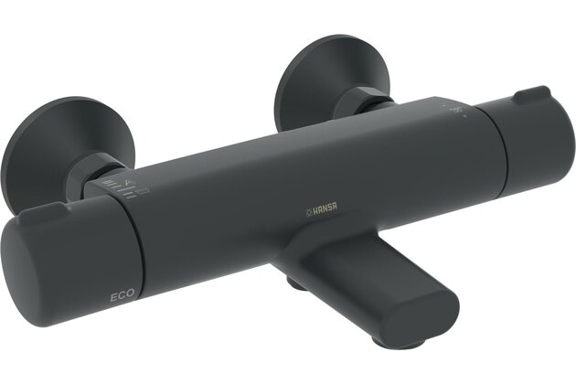 Baterie Hansa Micra vanová/sprchová nástěnná černá mat, 5816217133