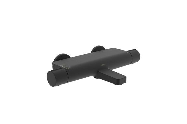 Baterie Hansa Optima vanová/sprchová nástěnná černá mat, 6513220133