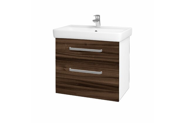 Q Max SZZ2 70 koupelnová skříňka bílá lesk N01 / ořech D06 60254