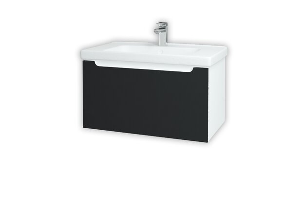 Color SZZ 80 koupelnová skříňka bílá lesk N01 / antracit vysoký lesk L03 123000