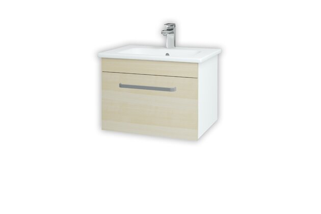 Aston SZZ 60 koupelnová skříňka bílá lesk N01 / bříza D02 130893