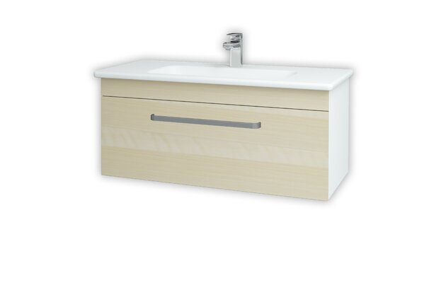 Aston SZZ 100 koupelnová skříňka bílá lesk N01 / bříza D02 131036