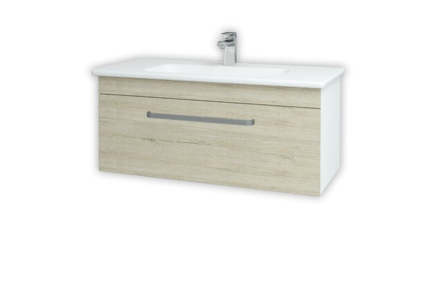 Aston SZZ 100 koupelnová skříňka bílá lesk N01 / oregon D05 131067