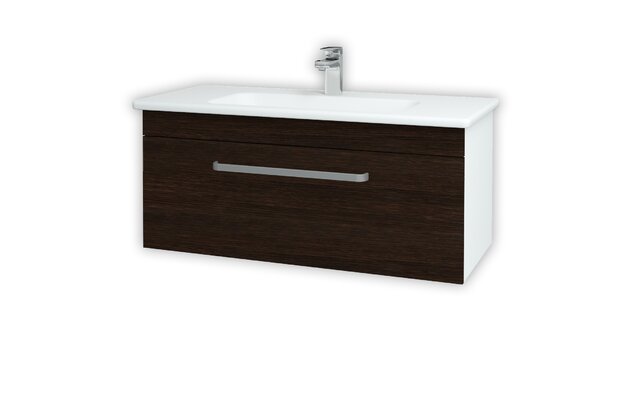 Aston SZZ 100 koupelnová skříňka bílá lesk N01 / wenge D08 131081