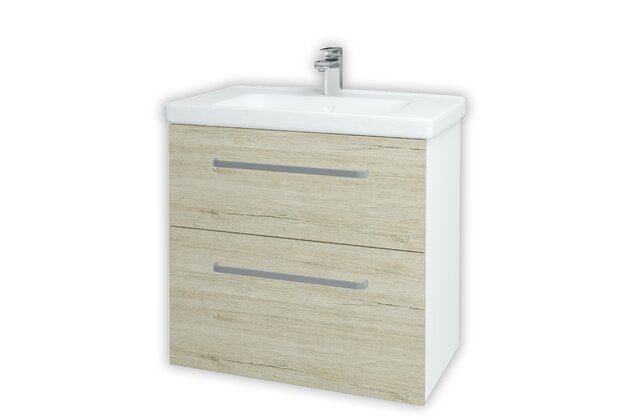 Big Inn SZZ2 80 koupelnová skříňka bílá lesk N01 / oregon D05 132903