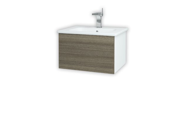 Variante SZZ 60 koupelnová skříňka (umyvadlo Euphoria) bílá lesk N01 / cafe D03 159368