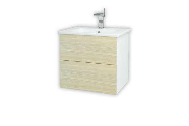 Variante SZZ2 60 koupelnová skříňka (umyvadlo Euphoria) bílá lesk N01 / dub D04 159658