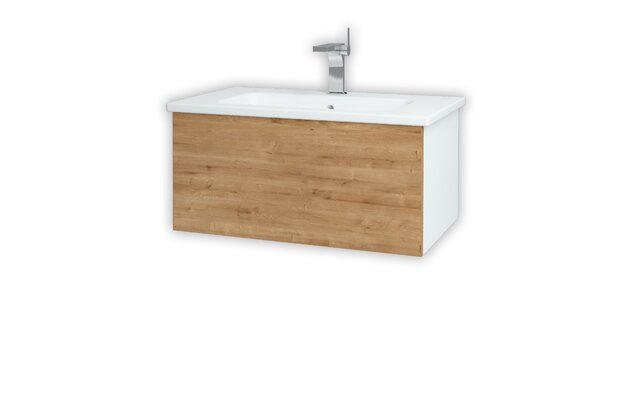 Variante SZZ 80 koupelnová skříňka (umyvadlo Euphoria) bílá lesk N01 / arlington D09 159955