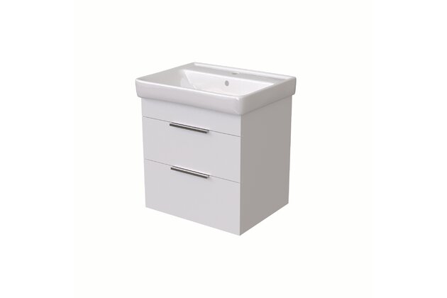 BENU SZZ2 60 spodní skříňka 2-zásuvková BÍLÁ lesk/BÍLÁ lesk včetně umyvadla Q 60 T05  807368