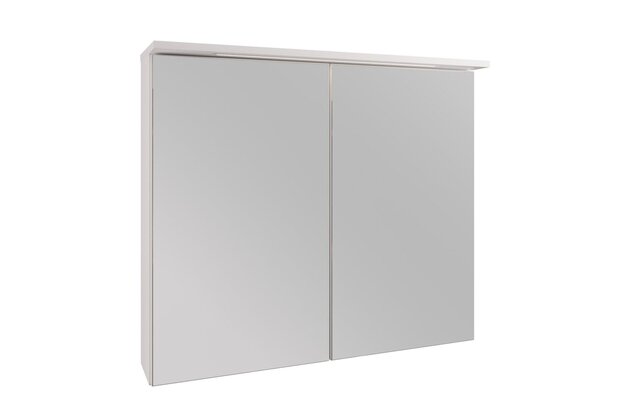 Skříňka EBS Bianka 80 zrcadlová, bílá lesk, BIANKAG80B
