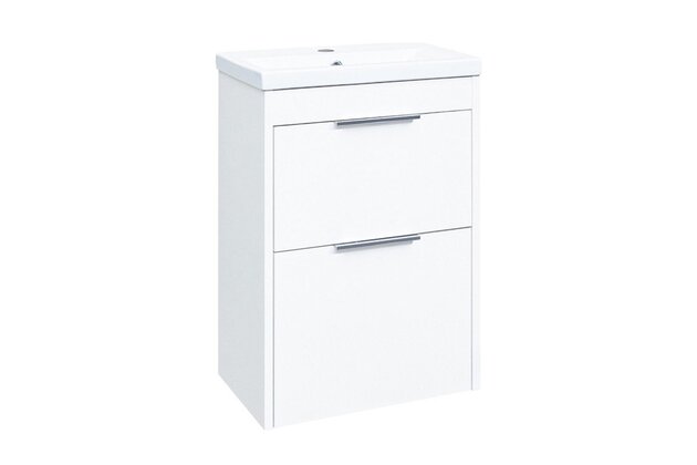 Skříňka EBS City 51 s umyvadlem, bílá lesk, CITY51B