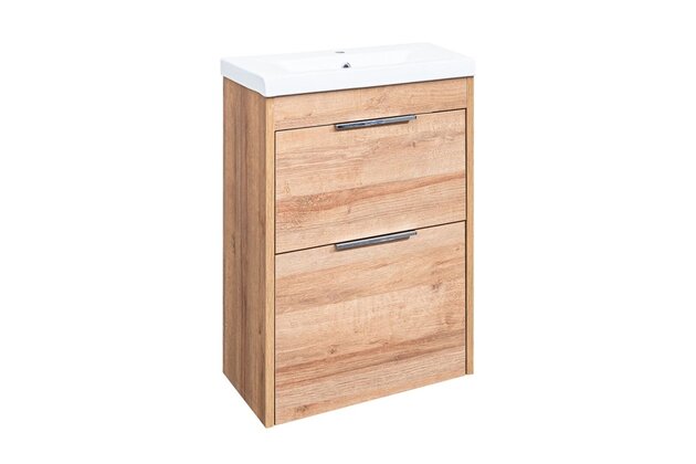 Skříňka EBS City 51 s umyvadlem, dub Riviera, CITY51D