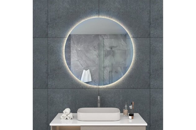 Zrcadlo EBS Dione 120 kulaté, s podsvícením a odmlžováním, DIOZ120