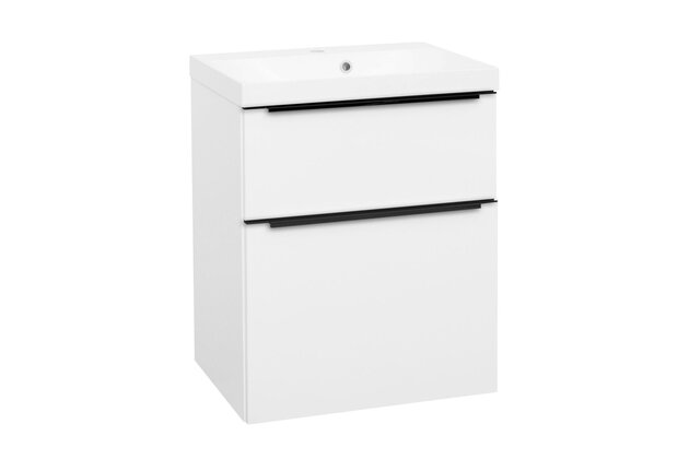 Skříňka EBS Dream 61 s umyvadlem, bílá mat, DREAM61CB